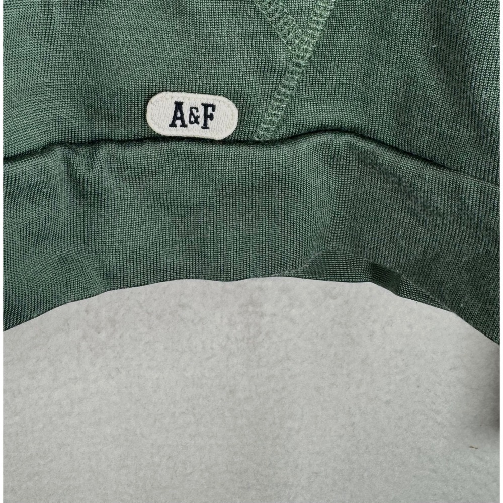 Abercrombie Fitch Green Oversized Quarter Zip Pullover Sweatshirt Size L‎ - Picture 8 of 8